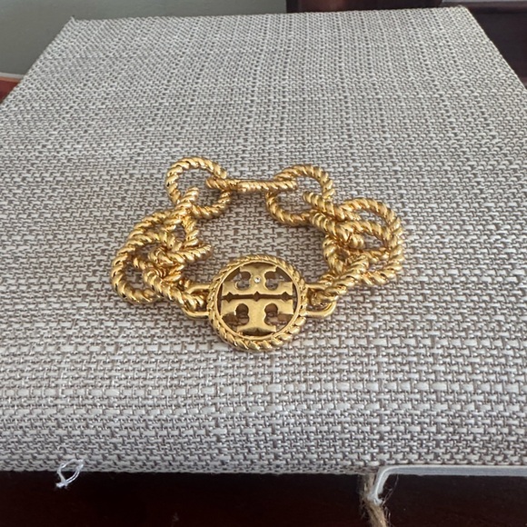 Tory Burch Textured Rope gold bracelet - Picture 1 of 4